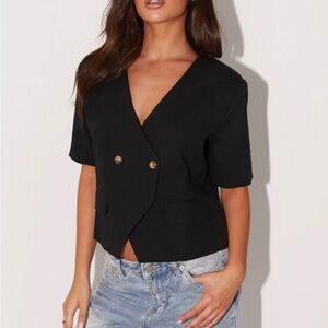 Peppermayo hacienda linen short sleeve blazer